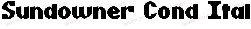 Sundowner Cond Itali字体转换